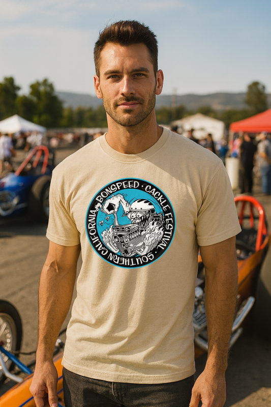 bonspeed CackleFest Tee, Fink Roth Vintage Style T-Shirt, Dragster, Monster