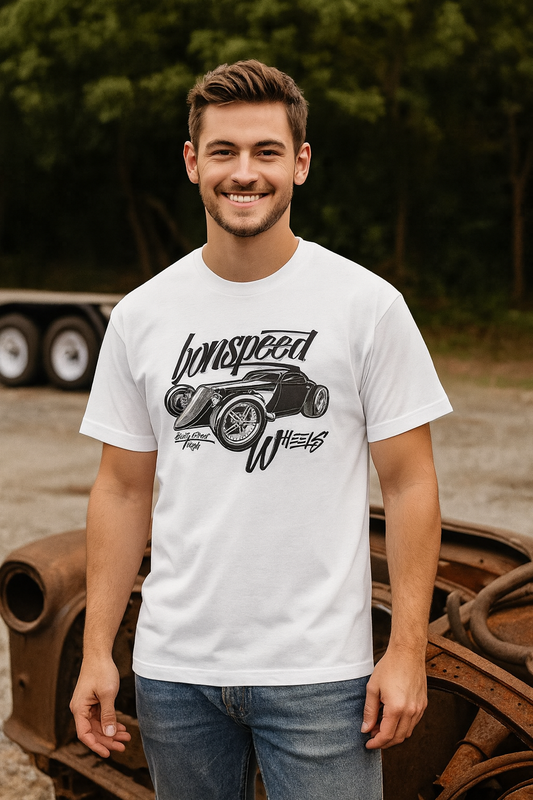 bonspeed Wheels Hot Rod Graphic T-Shirt, Unisex T, Car Enthusiast Gift, bonspeed Street Wear