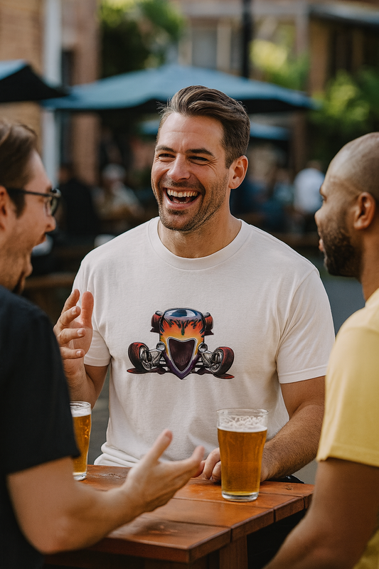 Fire Roadster Front bonspeed Tee, Michael Anthony's Hot Rod t-shirt, bonspeed, Van Halen