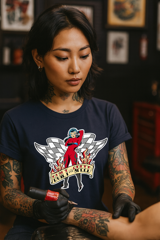 Built For Speed Women's T-Shirt | Vintage Car Enthusiast Tee, Gift for Motorheads, Racing Day Out, Stylish Streetwear