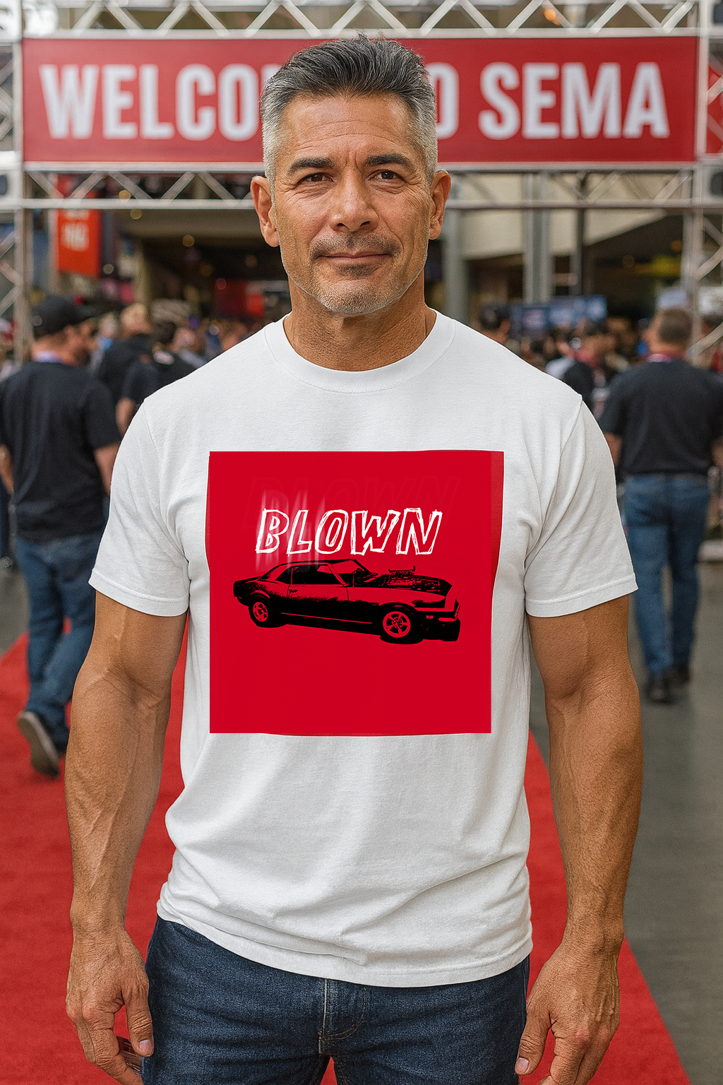 Blown Camaro Car Tee, Muscle Car T-Shirt, bonspeed Original, White, Sand, Black
