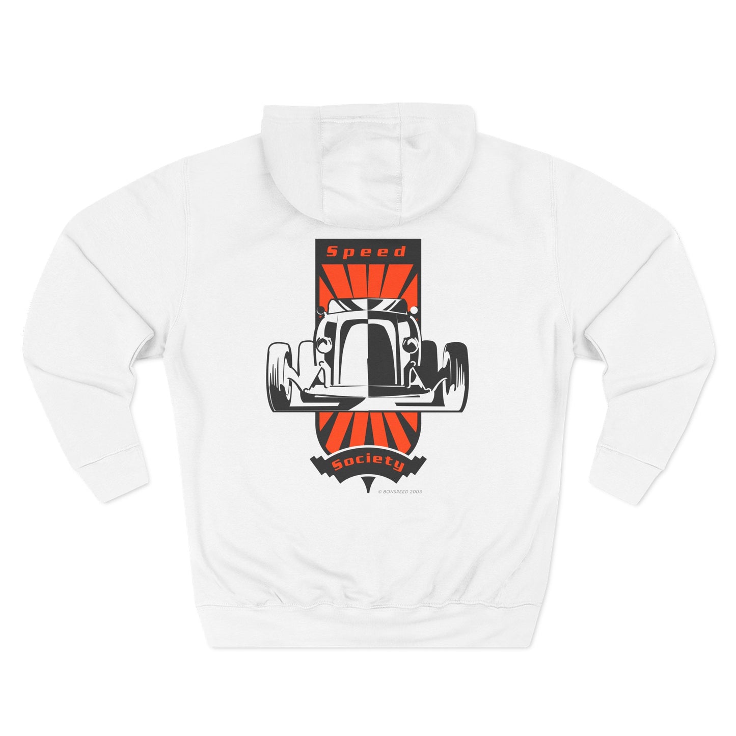 Speed Society Fleece Hoodie, Speed Enthusiast Gift, 1932 Ford Roadster, bonspeed
