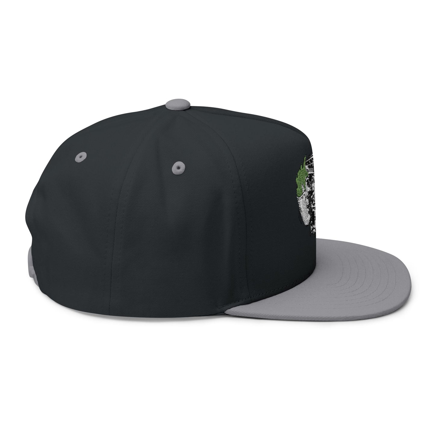 Fink Flames Embroidered Flat Bill Cap, Roth Style Motor, Snapback, Streetwear