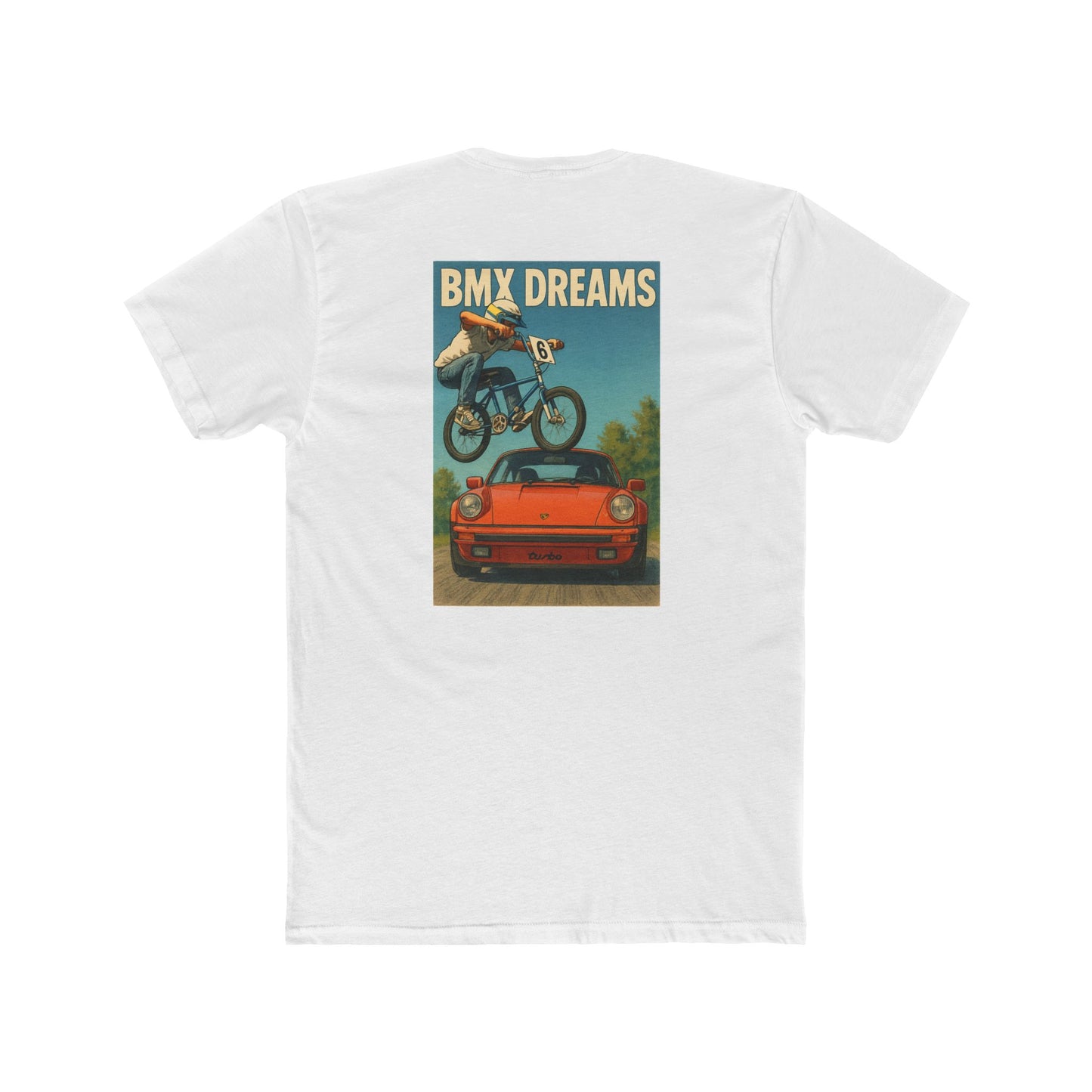 BMX Dreams Graphic Tee | Bicycle Stunt T-Shirt by bonspeed Street Wear, Jump The Car BMX