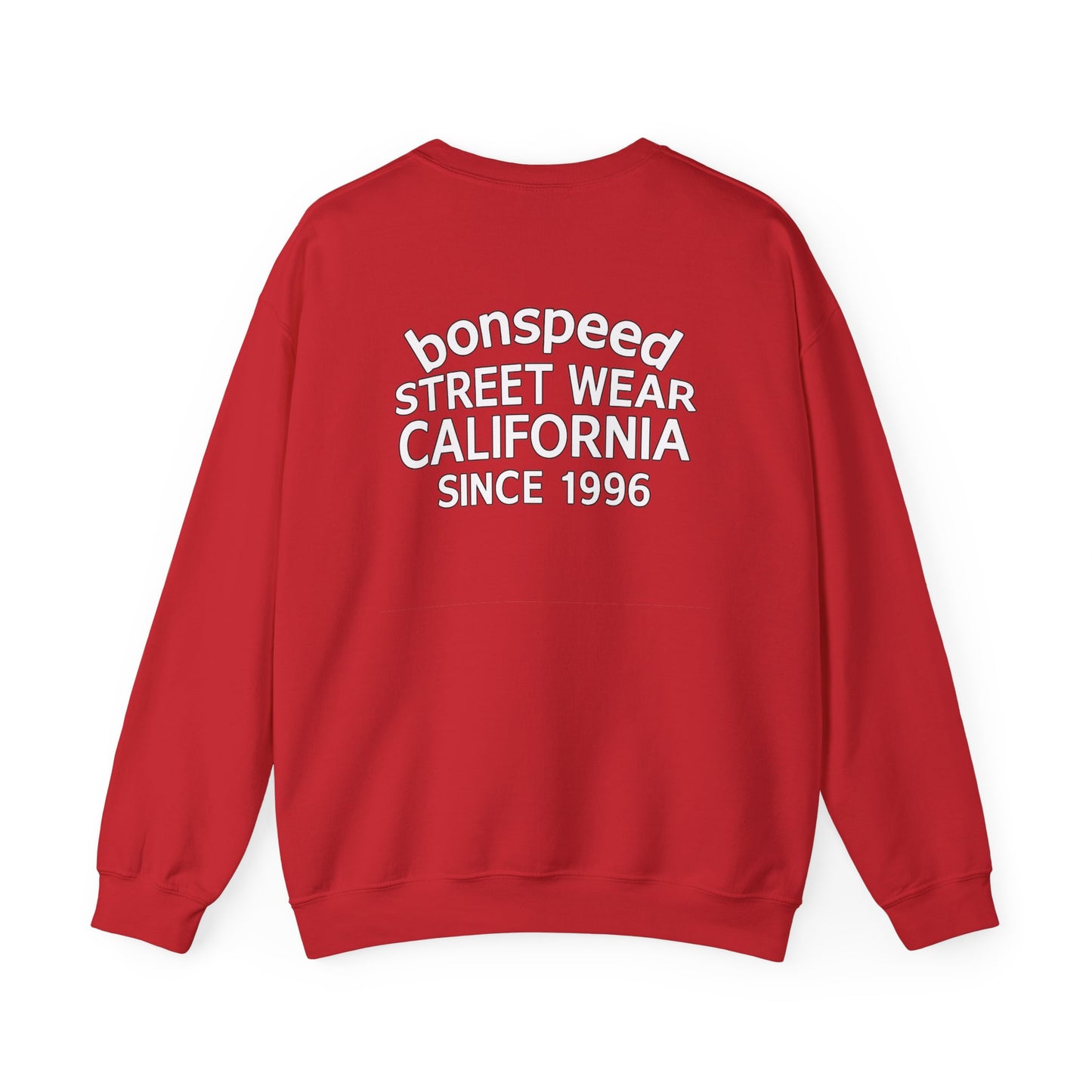 bonspeed Street Wear California Logo Crewneck Sweatshirt, The classic Old School Logo Design and Flying Spark Plug