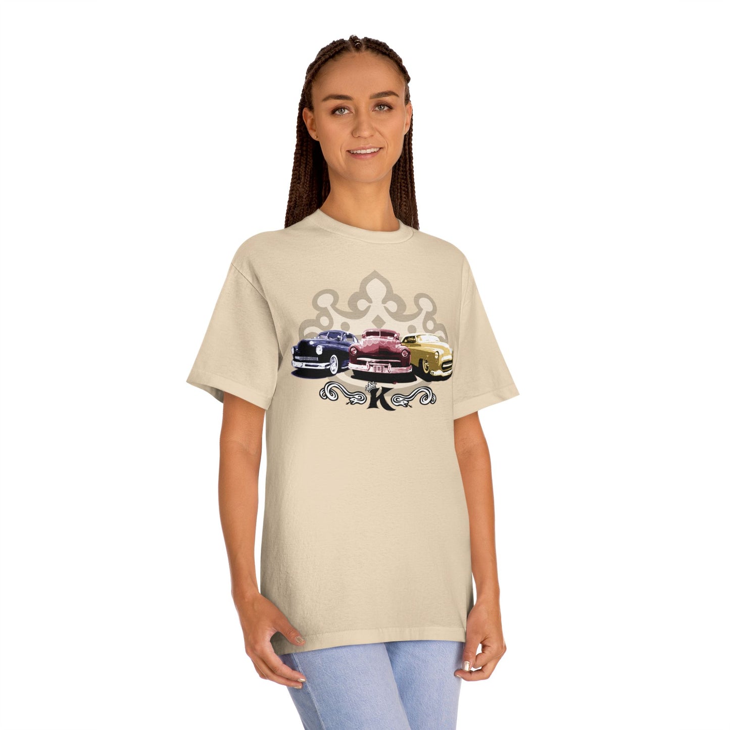 Kings of Kustom Cars T-Shirt, Three Kings, bonspeed Original, Tan, Black & White