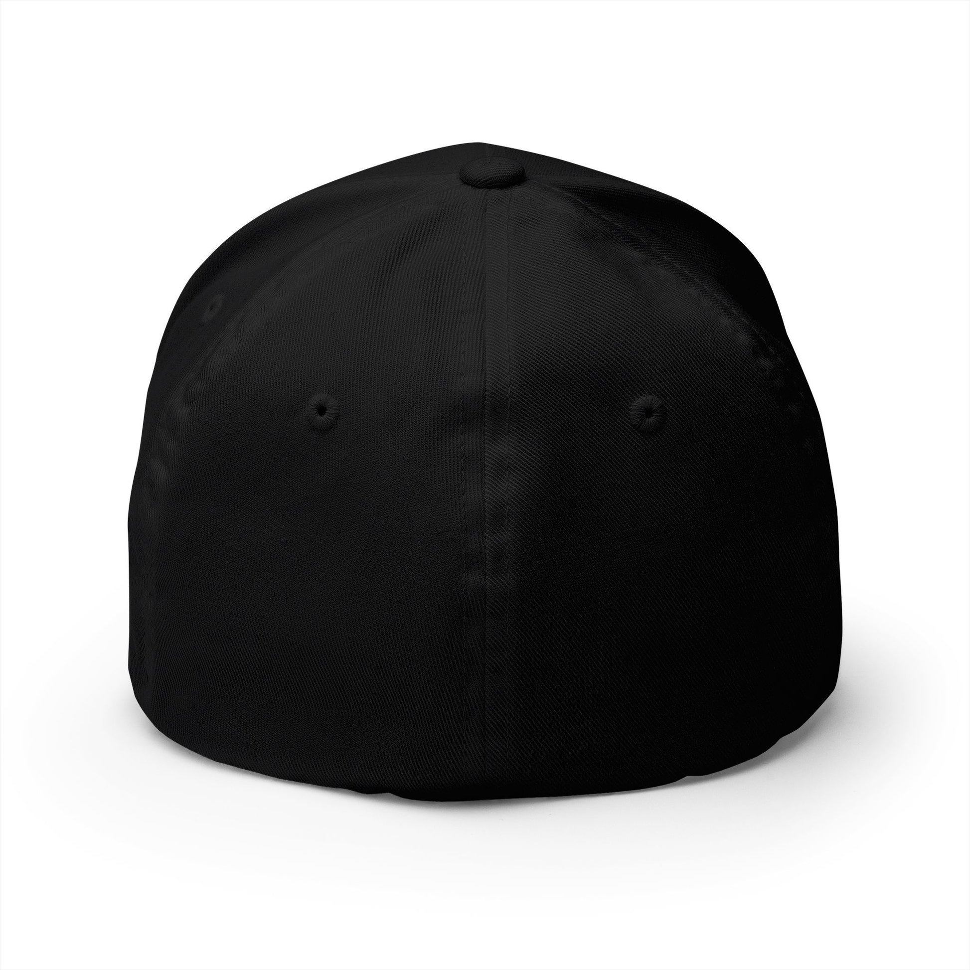 Black baseball cap on a white background
