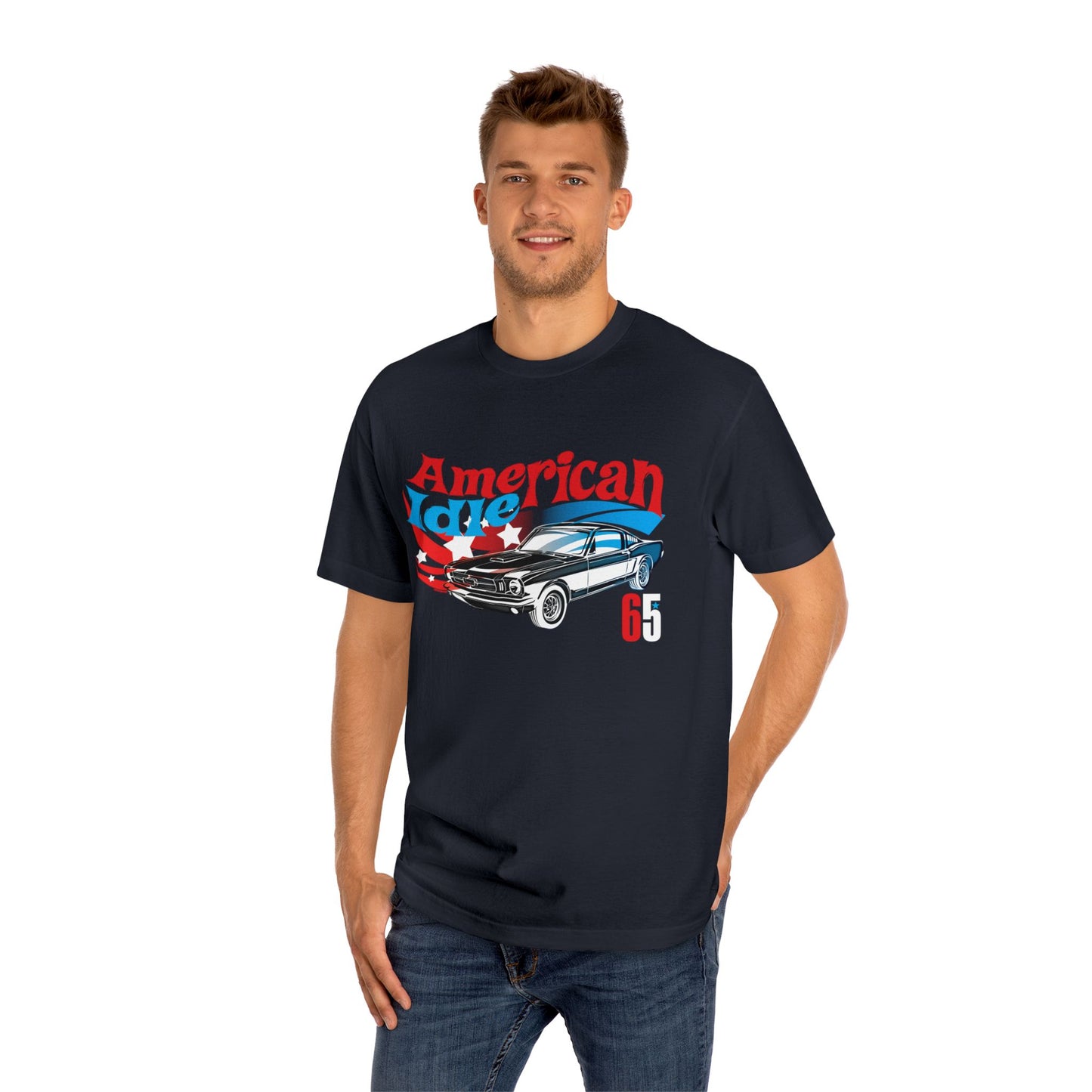 American Idle Classic Tee | Vintage Car Tee, 65 Mustang T-Shirt, Retro Graphic