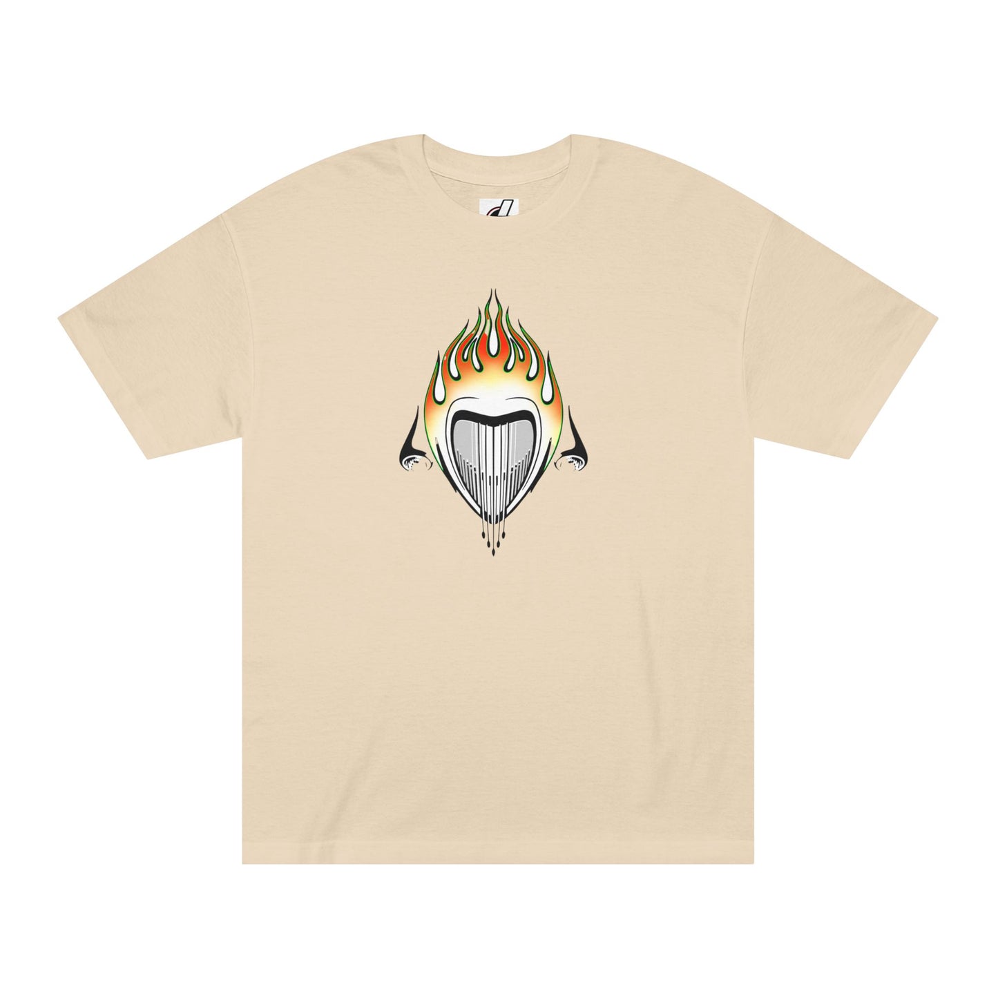 bonspeed Grill on Fire Graphic Tee, Hot Rod Front Flamed T-Shirt, Fire Roadster