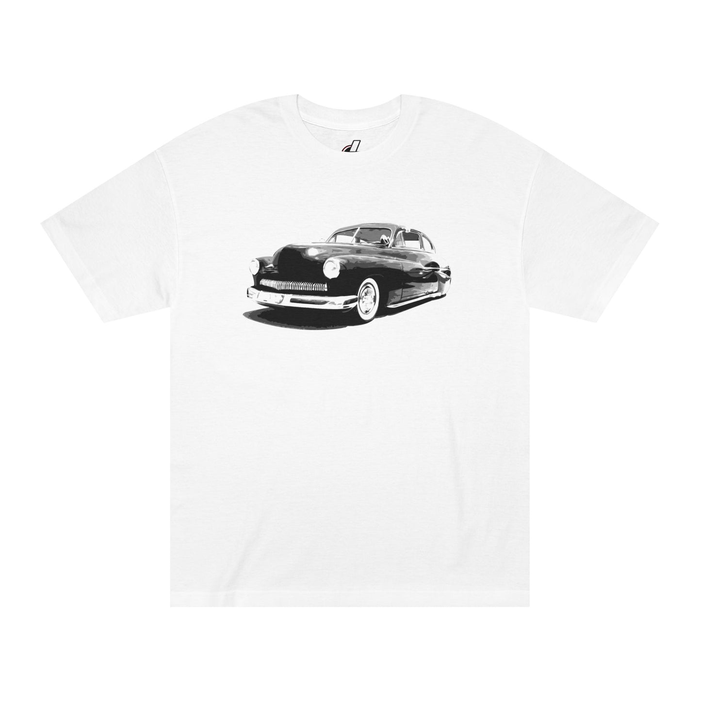 Chopped Merc T, Vintage Kustom Car Shirt, bonspeed Original, Black, Sand & White