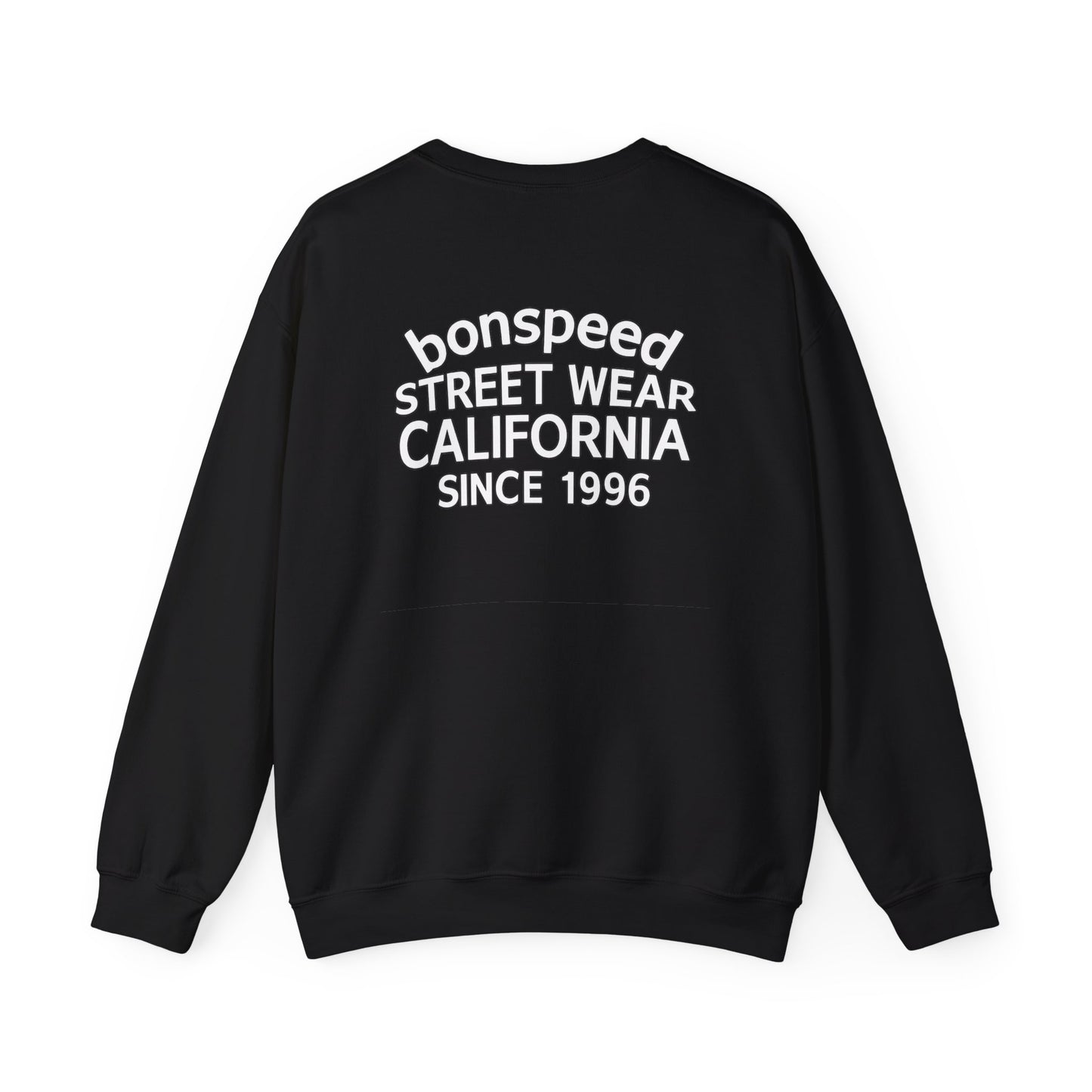 bonspeed Street Wear California Logo Crewneck Sweatshirt, The classic Old School Logo Design and Flying Spark Plug
