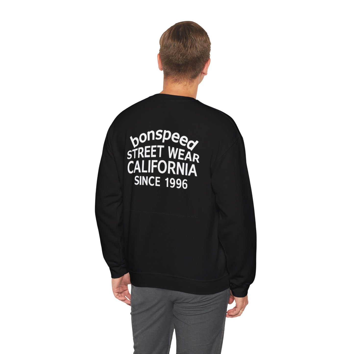 bonspeed Streetwear Classic Logo Sweatshirt, California Automotive Apparel, Hot Rod, Muscle Car & Motorcycle
