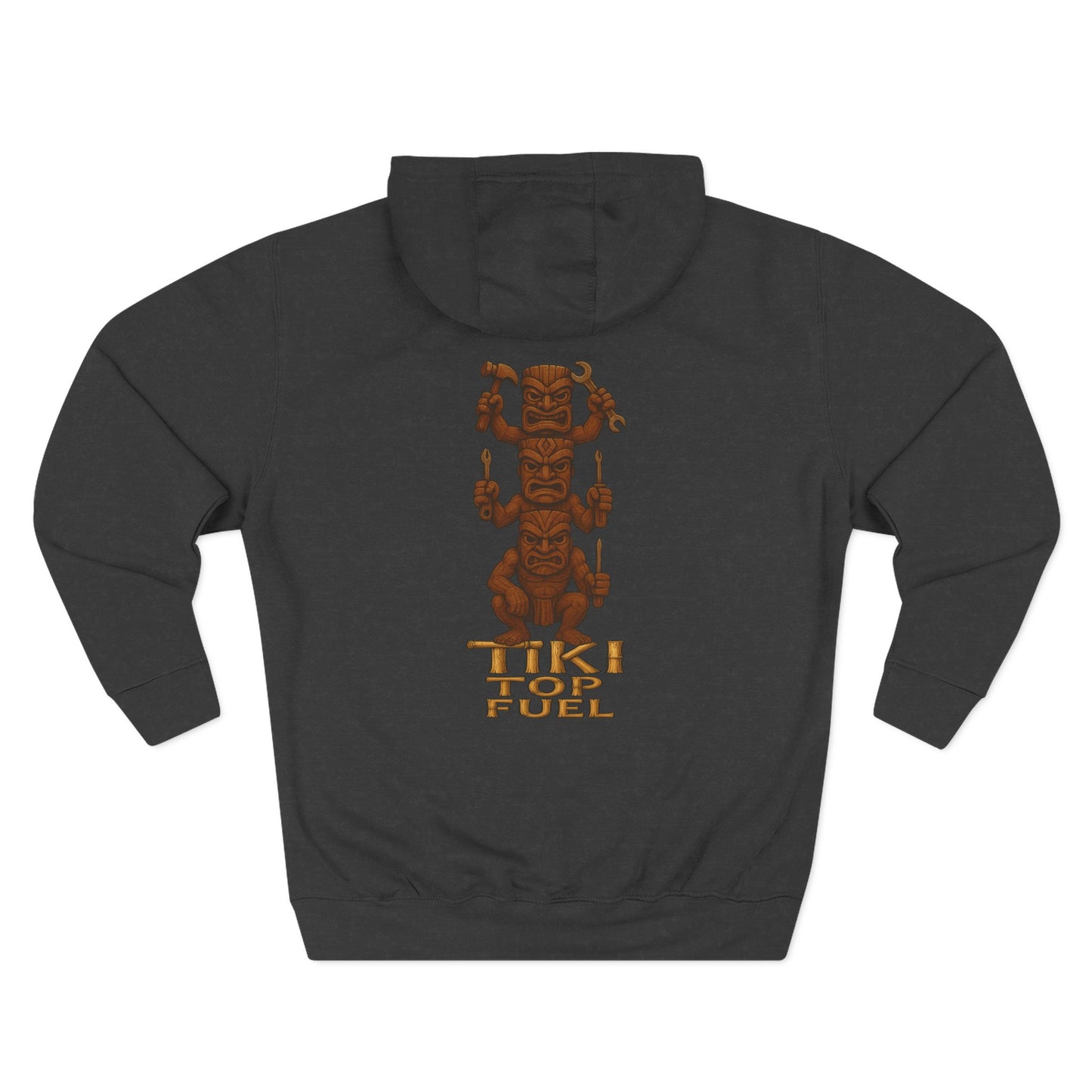 Tiki Top Fuel Totem Fleece Hoodie, Cozy Streetwear, Gift for Him/Her, Casual
