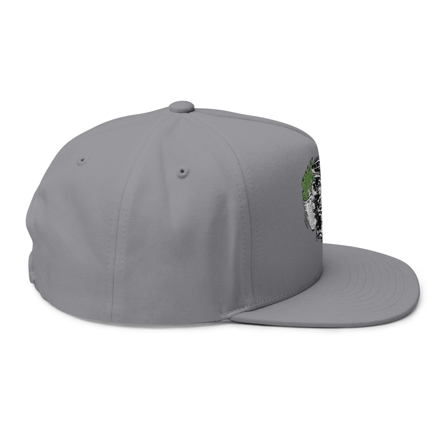 Fink Flames Embroidered Flat Bill Cap, Roth Style Motor, Snapback, Streetwear