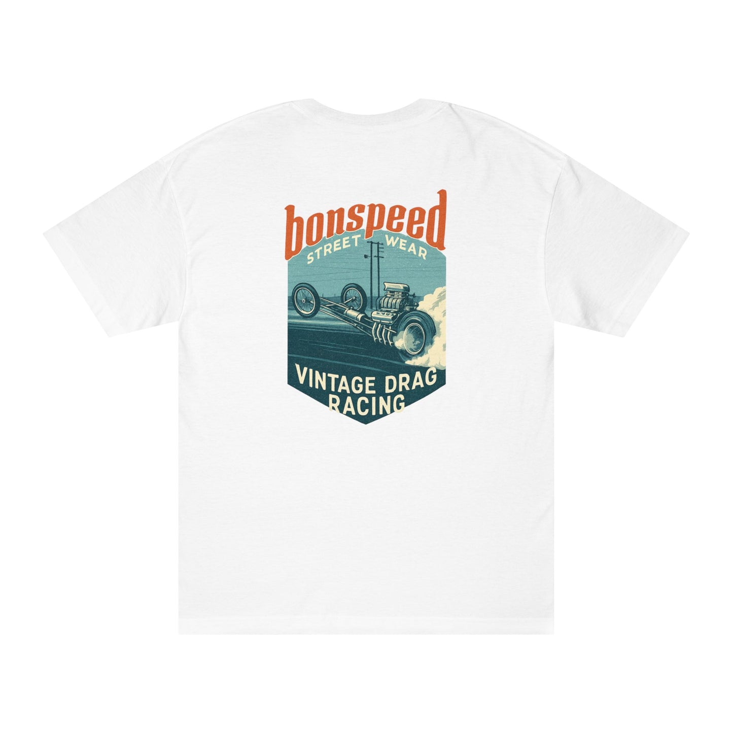 Vintage Drag Racing Tee, bonspeed Street Wear Retro Hot Rod Graphic T-Shirt