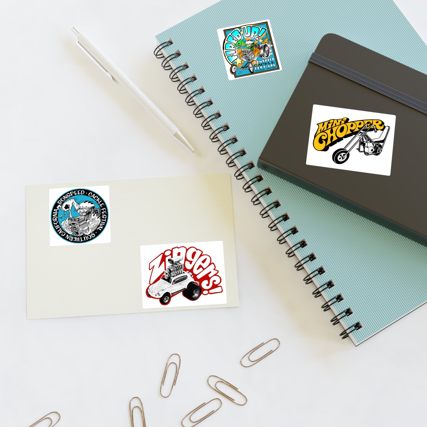 Rat Fink Style Sticker Sheets 60's Styles, Mini-Bike, Zinger VW, Decals