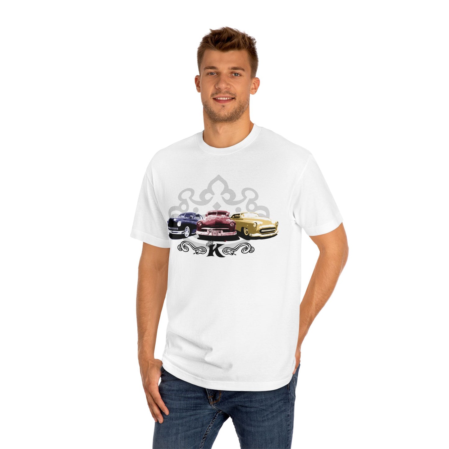 Kings of Kustom Cars T-Shirt, Three Kings, bonspeed Original, Tan, Black & White