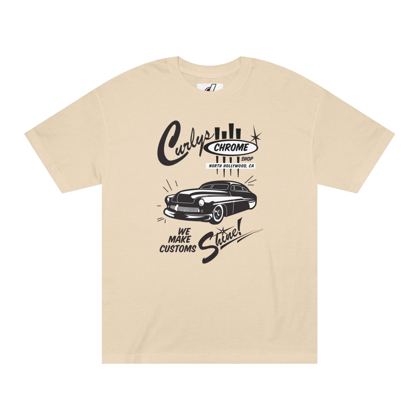 Curlys Chrome Shop Vintage bonspeed t-shirt, Chopped Mercury, Hot Rod, Kustom Style