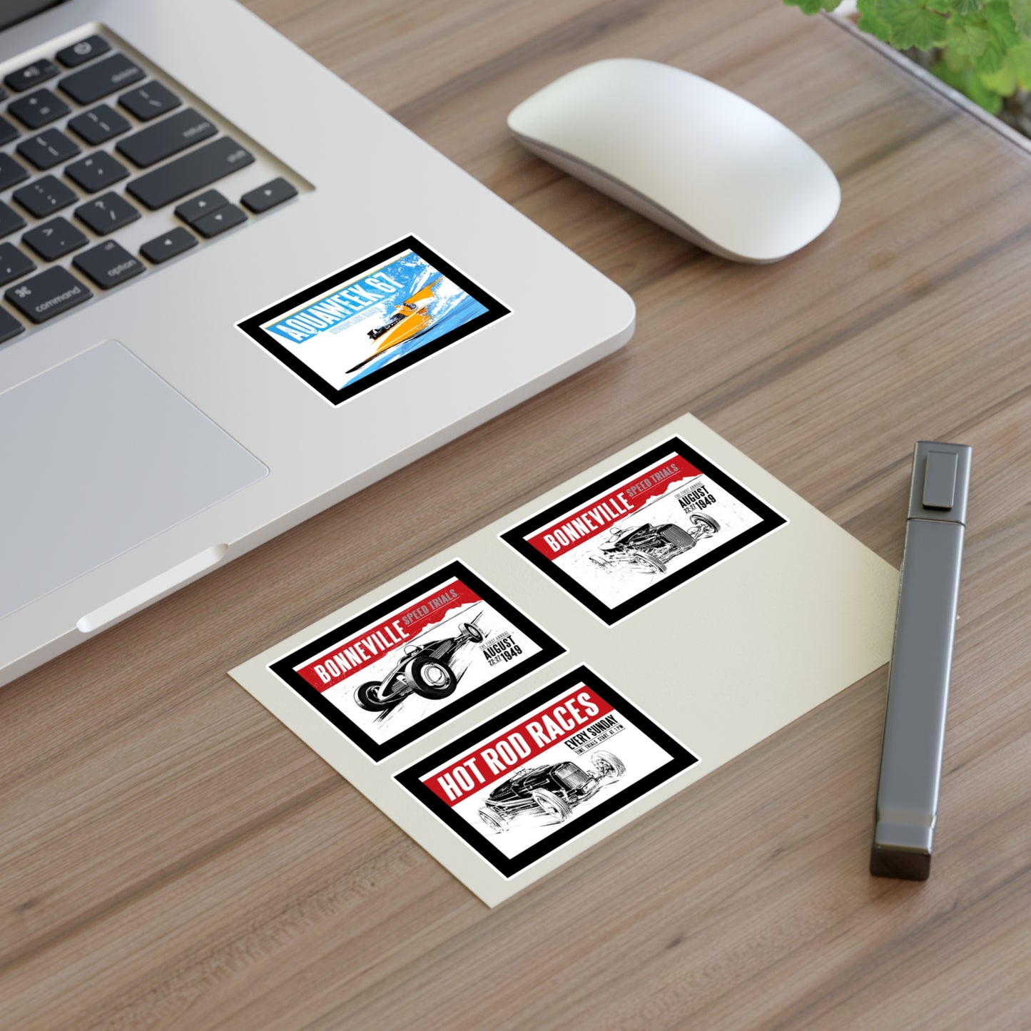 Vintage Bonneville Racing Sticker Sheets, Cool Stickers Race Lovers, Boat Race