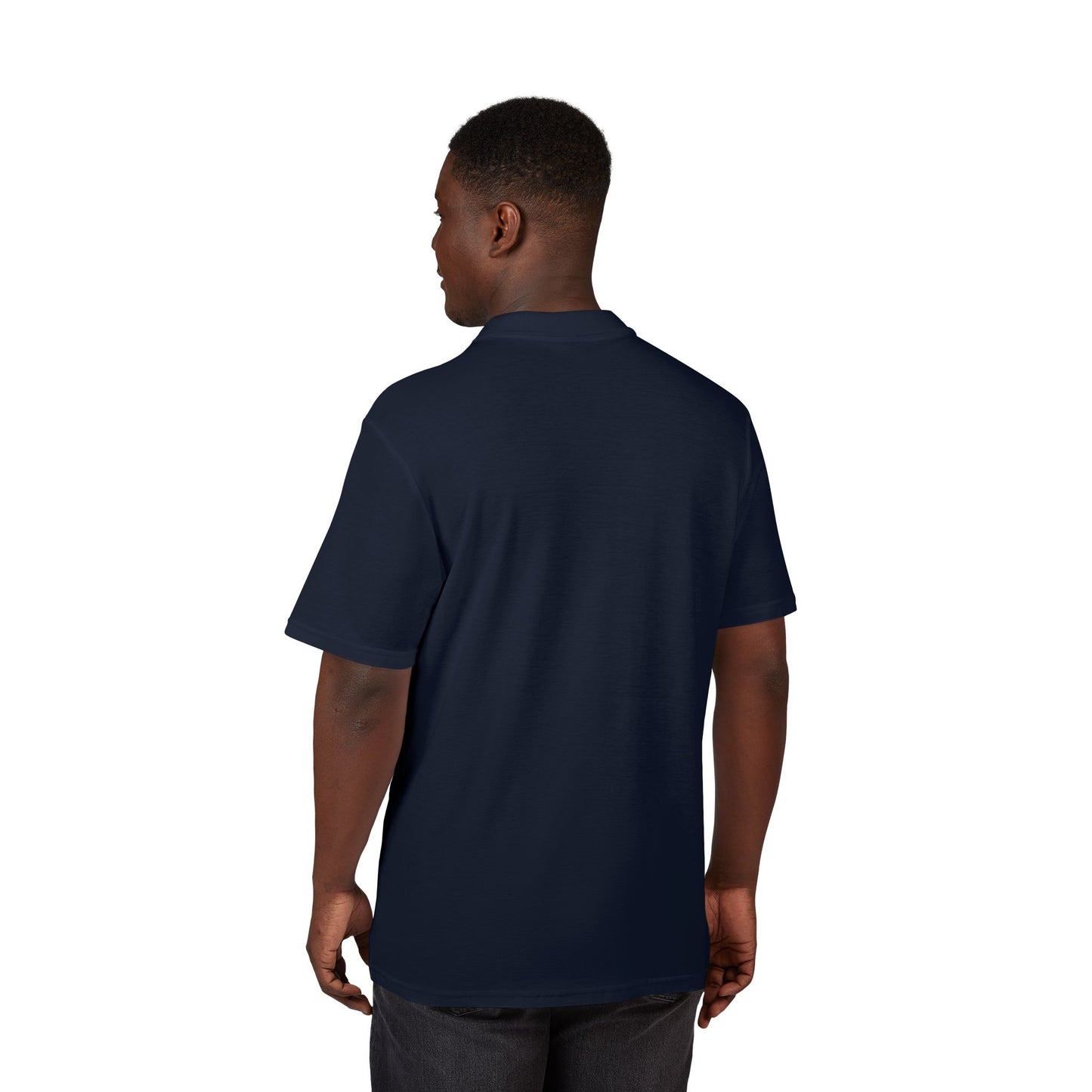 bonspeed Flat Bottom Drag Boat Unisex Pique Polo Shirt (Embroidery) SEA Icon