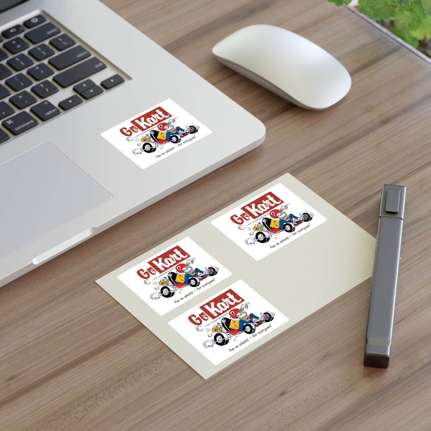Vintage Go Kart Sticker Sheets, Fun Decals Go Kart Fans, 4 Stickers, Hot Rod