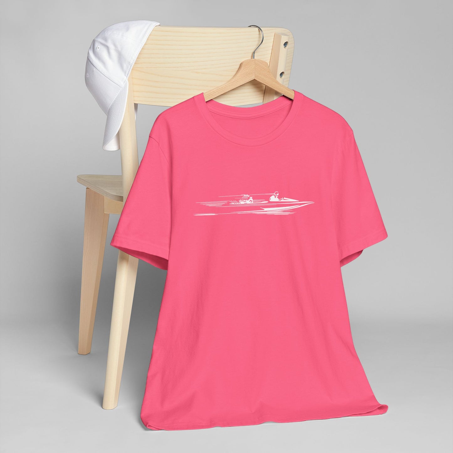 Water ICON Women's T-Shirt with Minimalist Boat Design, Perfect for Casual Outings, Gifts, or Adventures, bonspeed Street Wear