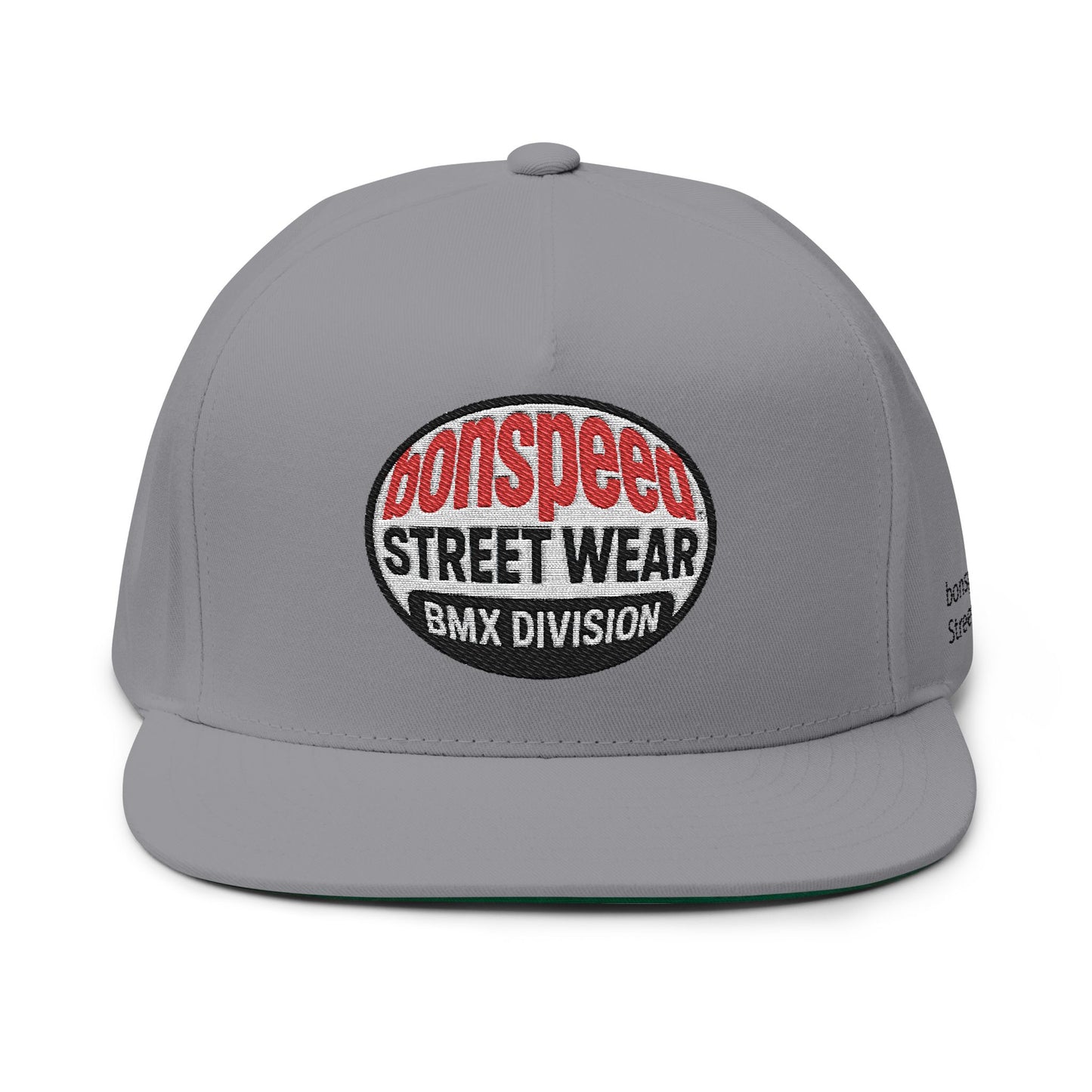 bonspeed Street Wear Embroidered Flat Bill Cap — BMX Division Snapback
