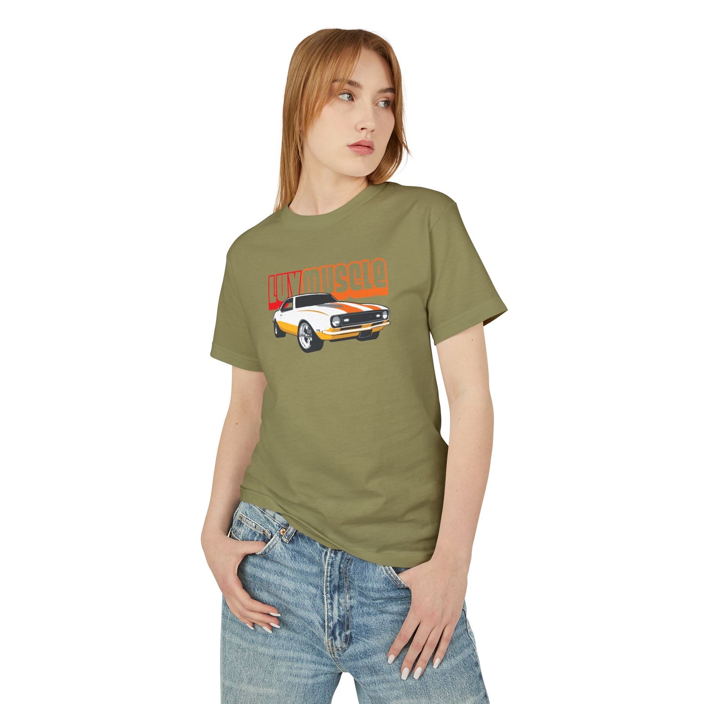 Muscle Car Graphic Tee for Car Lovers, Vintage Women's Style Shirt, Garment Dyed Tee, bonspeed Street Wear
