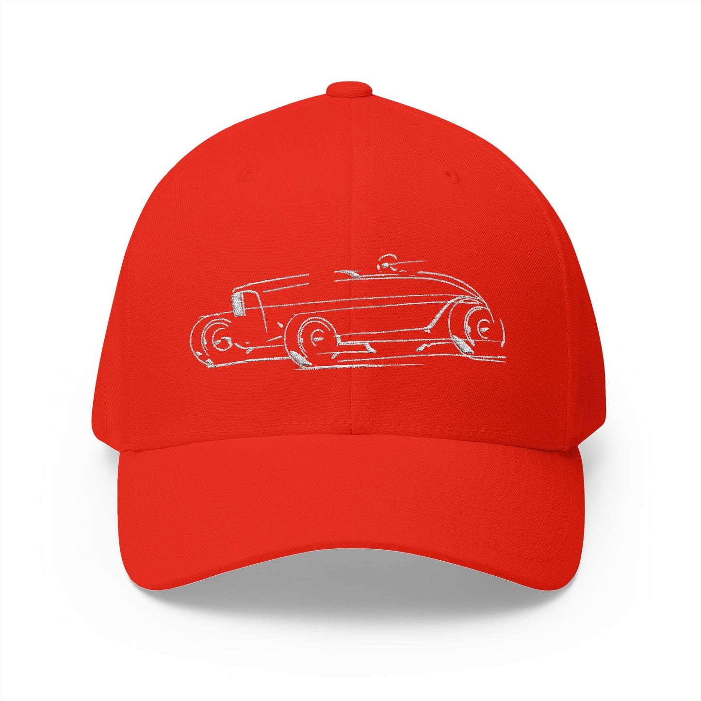 LAND Icon FlexFit Embroidered Cap, 1932 Ford Hot Rod Dry Lakes Racer Hat, bonspeed Street Wear