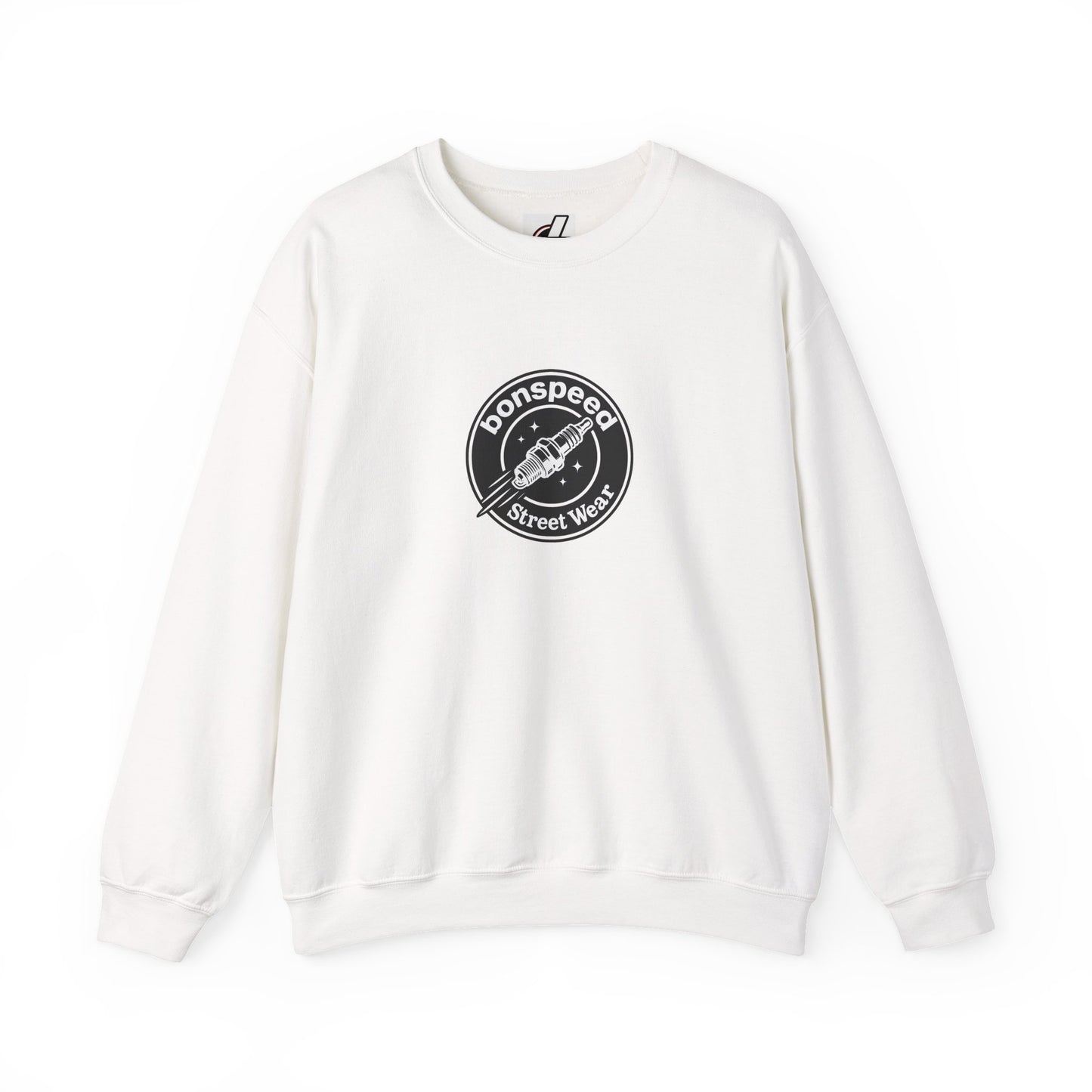 bonspeed Street Wear California Logo Crewneck Sweatshirt, The classic Old School Logo Design and Flying Spark Plug