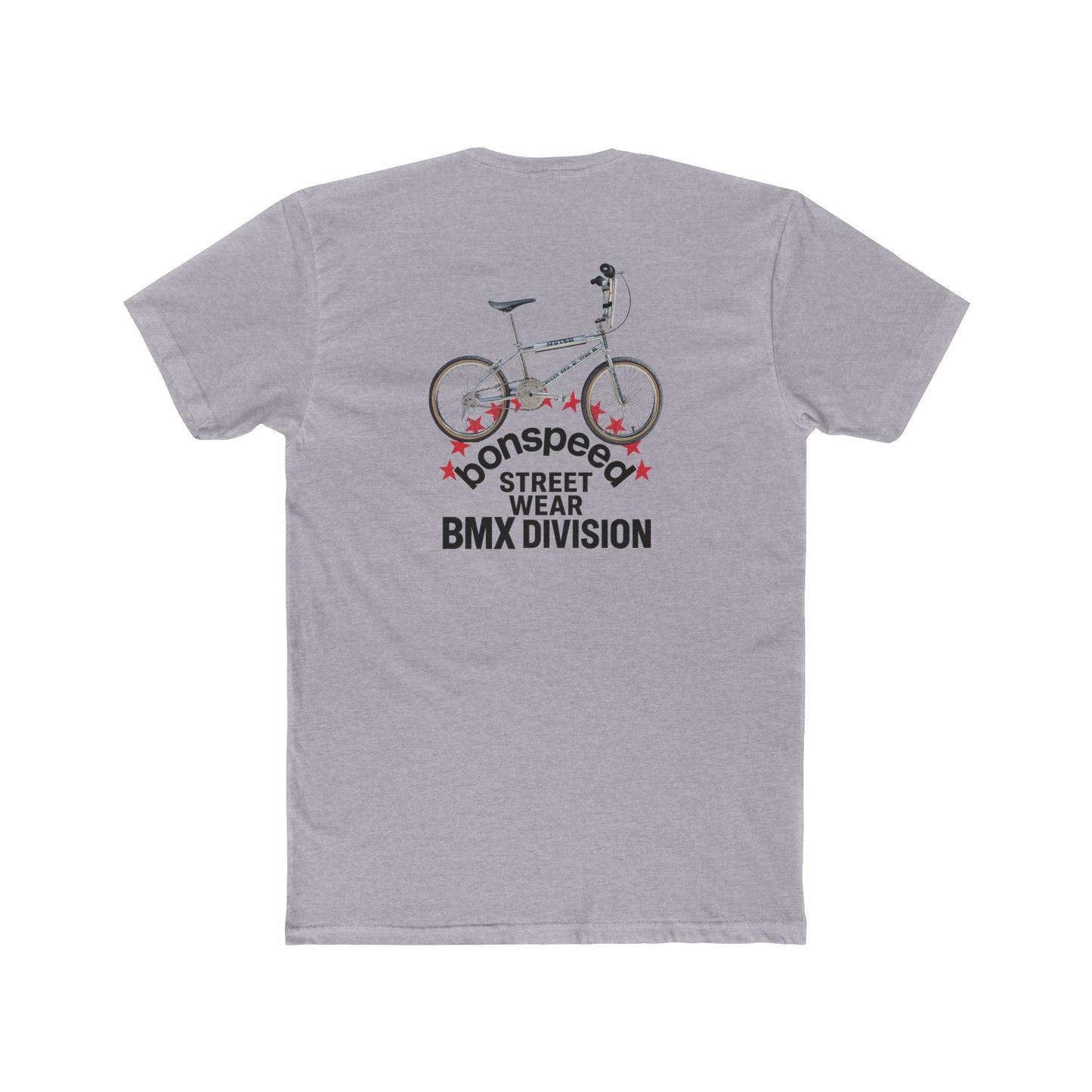 bonspeed BMX Division Tee, The Big Red Stars of Bicycle Motocross Graphic T-Shirt