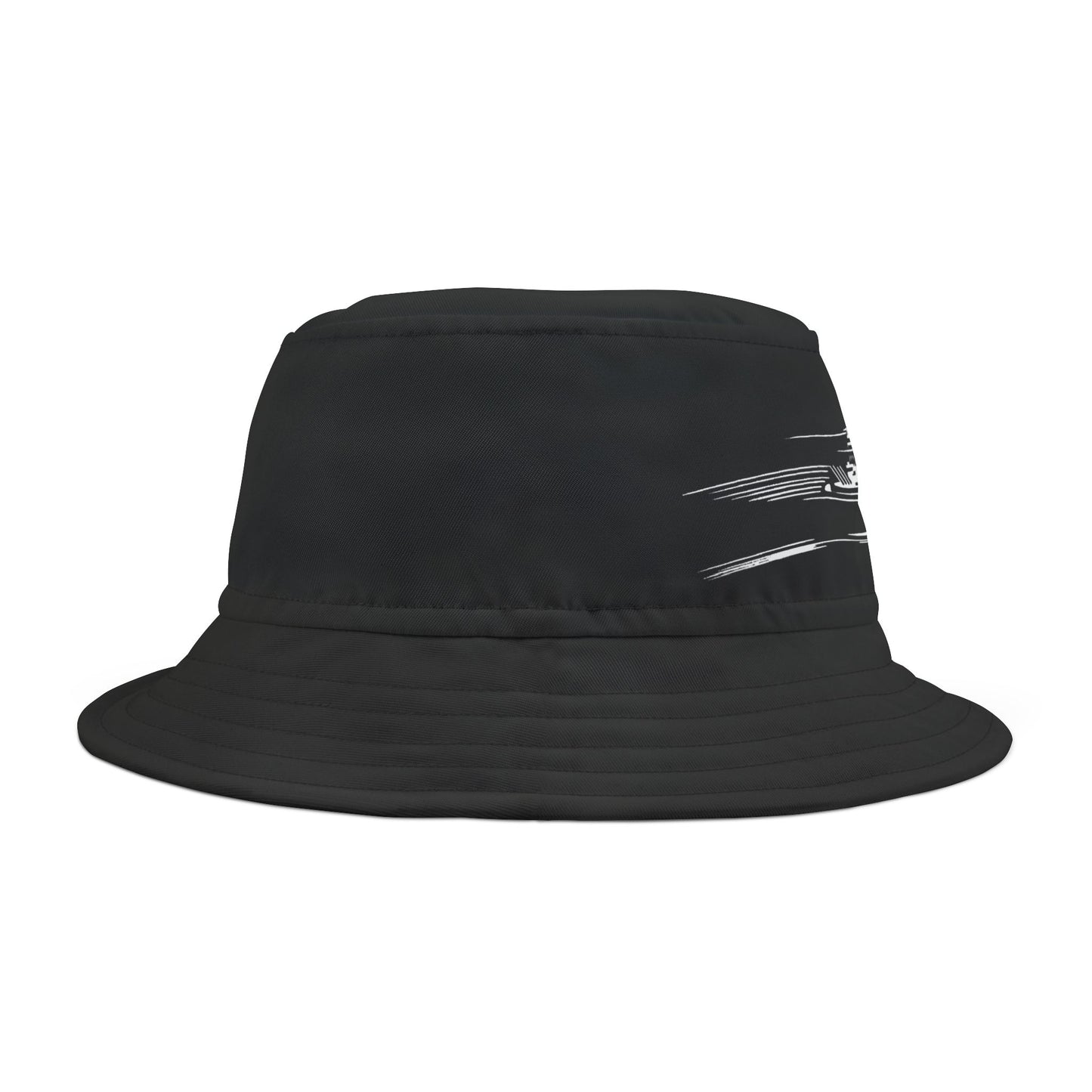 bonspeed Sea icon Bucket Hat, Underside Brim Print, Flat Bottom Drag Boat Racer