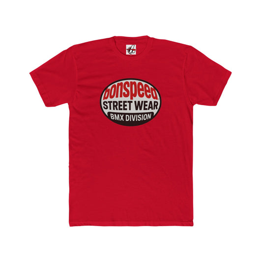 Bonspeed Street Wear BMX Division Tee — Retro Graphic T-Shirt, Old School Vintage Fisheye BMX