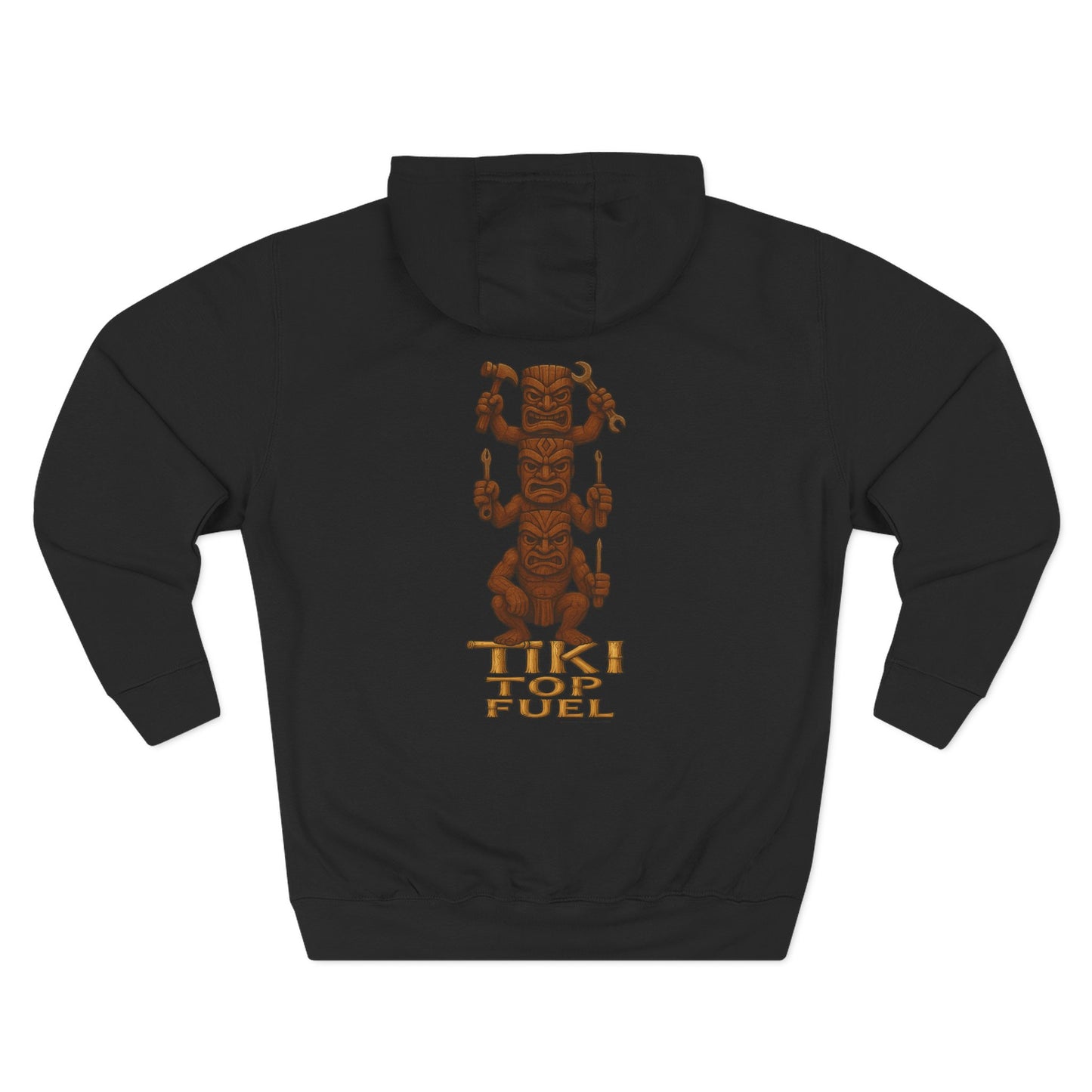 Tiki Top Fuel Totem Fleece Hoodie, Cozy Streetwear, Gift for Him/Her, Casual