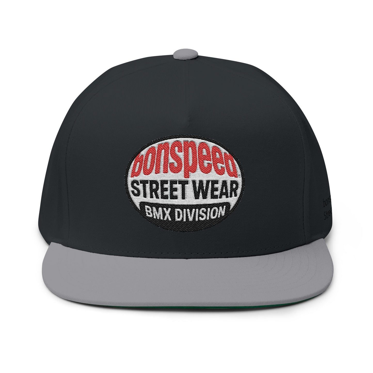 bonspeed Street Wear Embroidered Flat Bill Cap — BMX Division Snapback