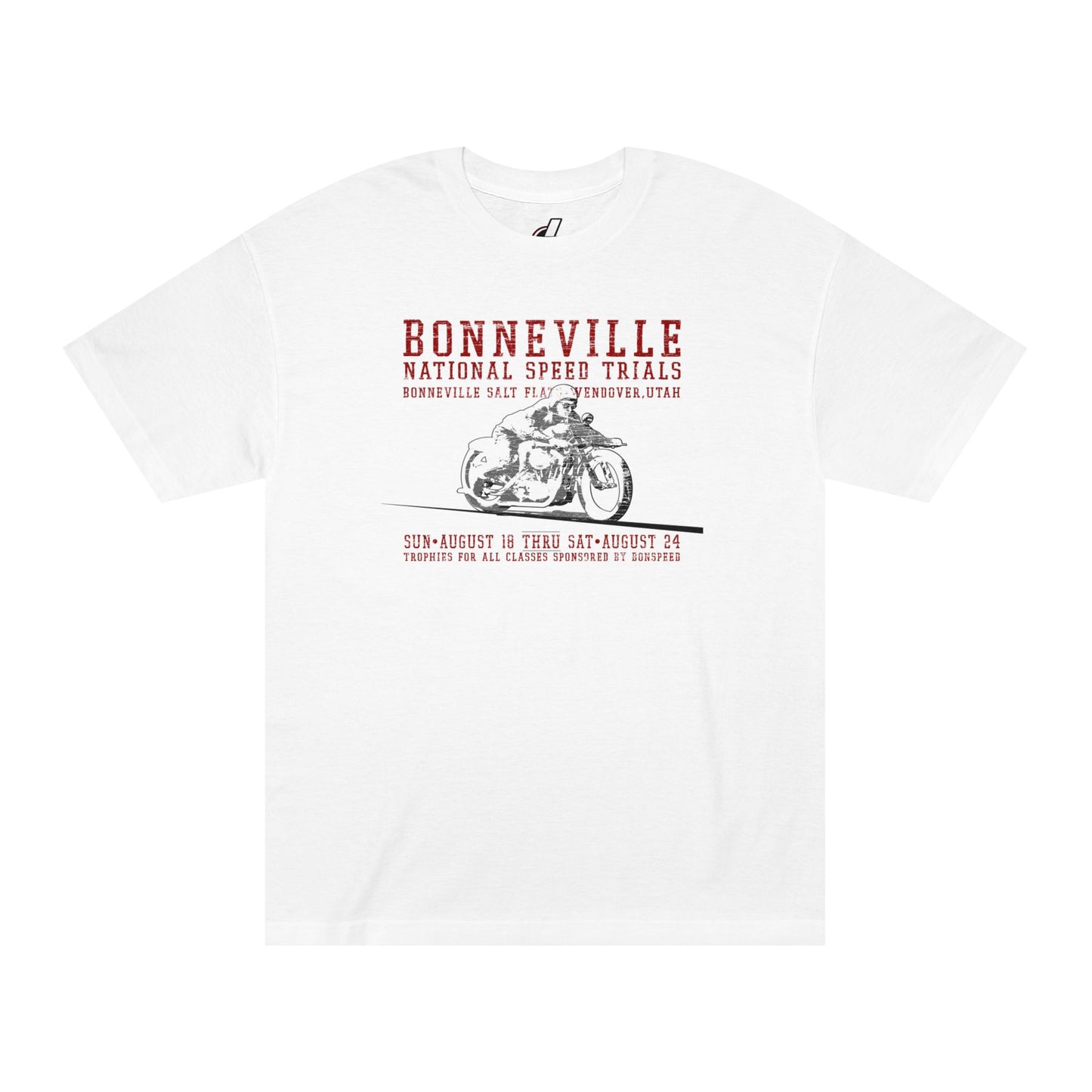 Bonneville Speed Trials T-Shirt, Vintage Motorcycle, bonspeed, Land Speed