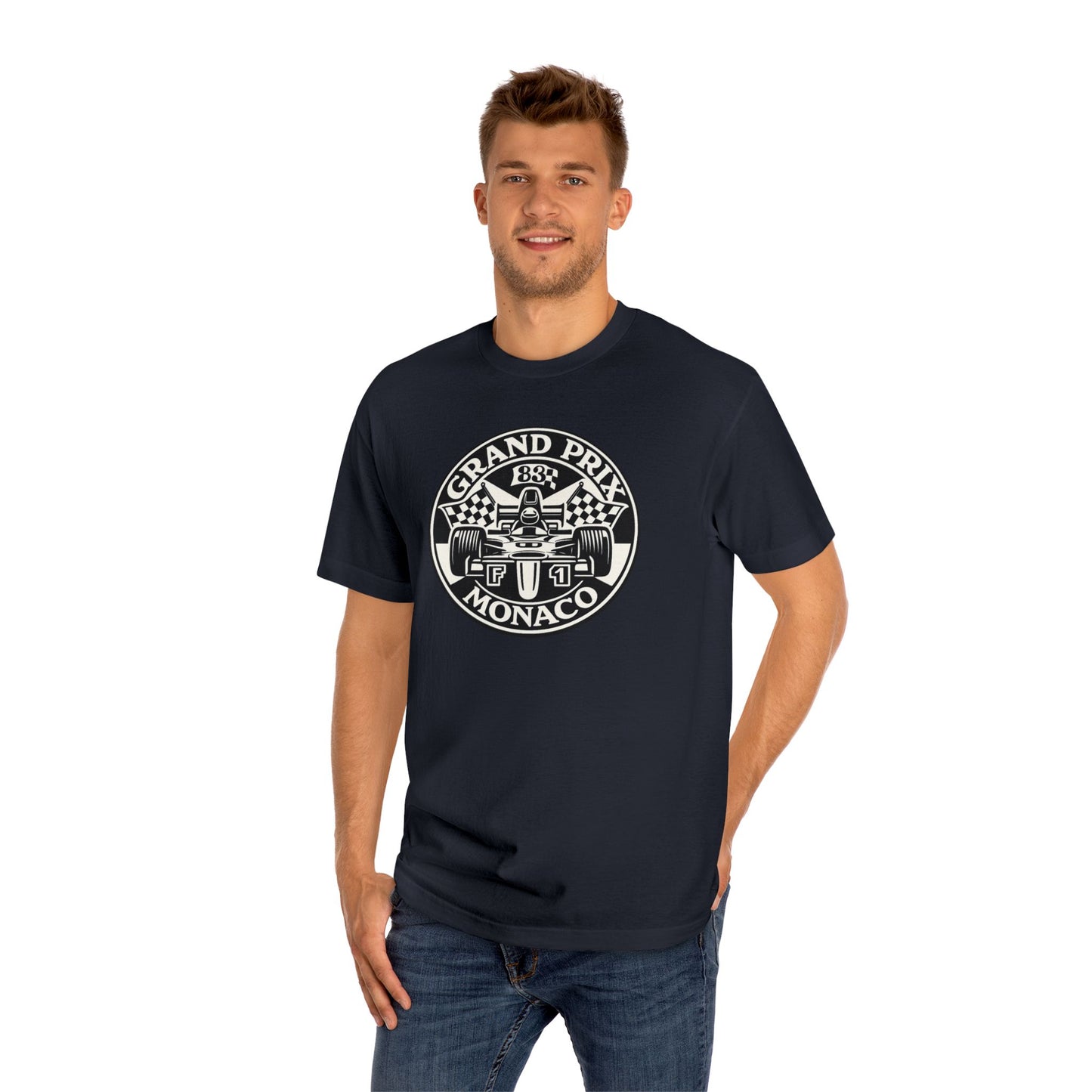 Monaco Grand Prix Racing Tee, Vintage F1 logo 1980s