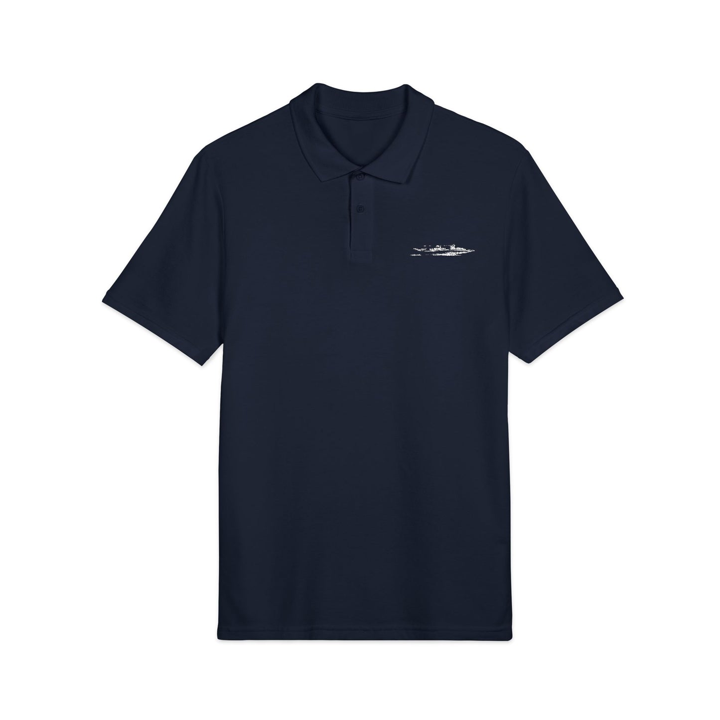 bonspeed Flat Bottom Drag Boat Unisex Pique Polo Shirt (Embroidery) SEA Icon