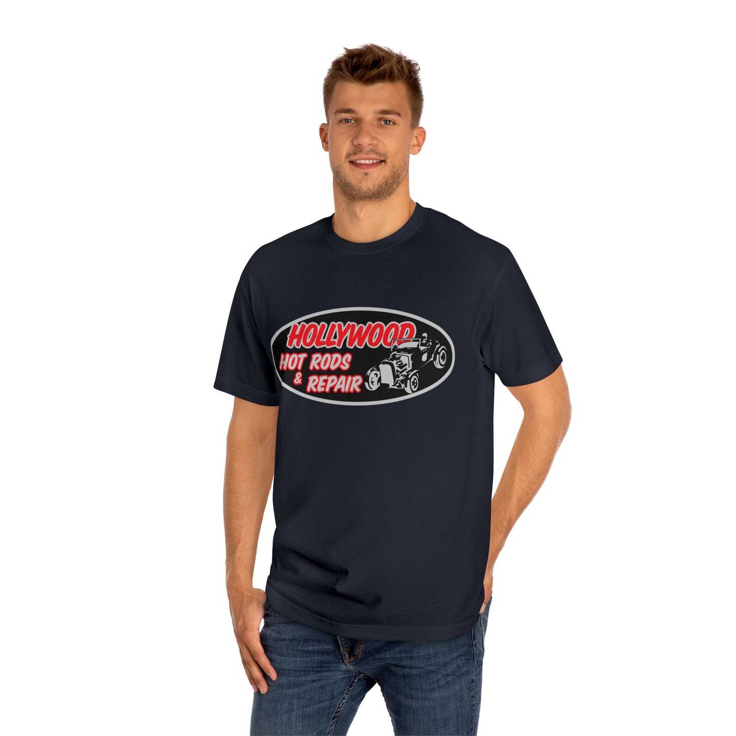Hollywood Hot Rods Unisex Classic Tee | Vintage Car Lovers, Gifts, Reissue