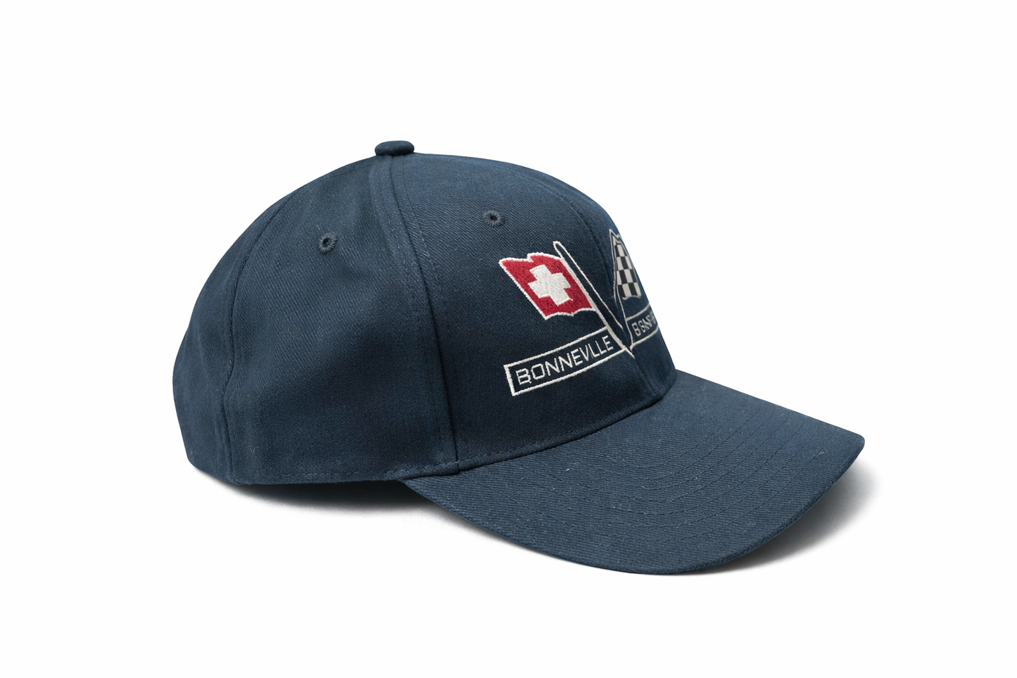 Bonneville Cross Flags Muscle Car Hat With Snap Back